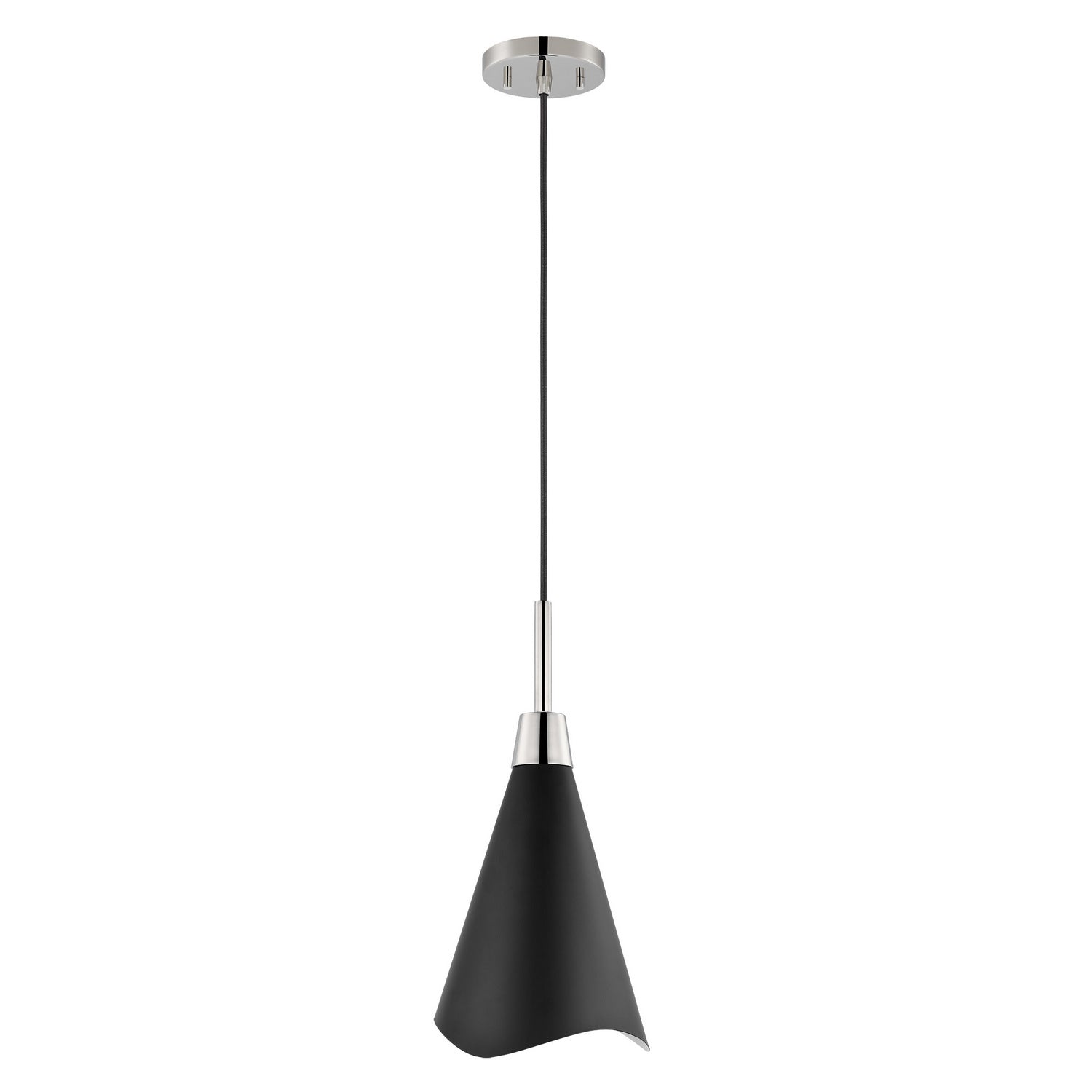 Nuvo Lighting - 60-7478 - One Light Pendant - Tango - Matte Black / Polished Nickel