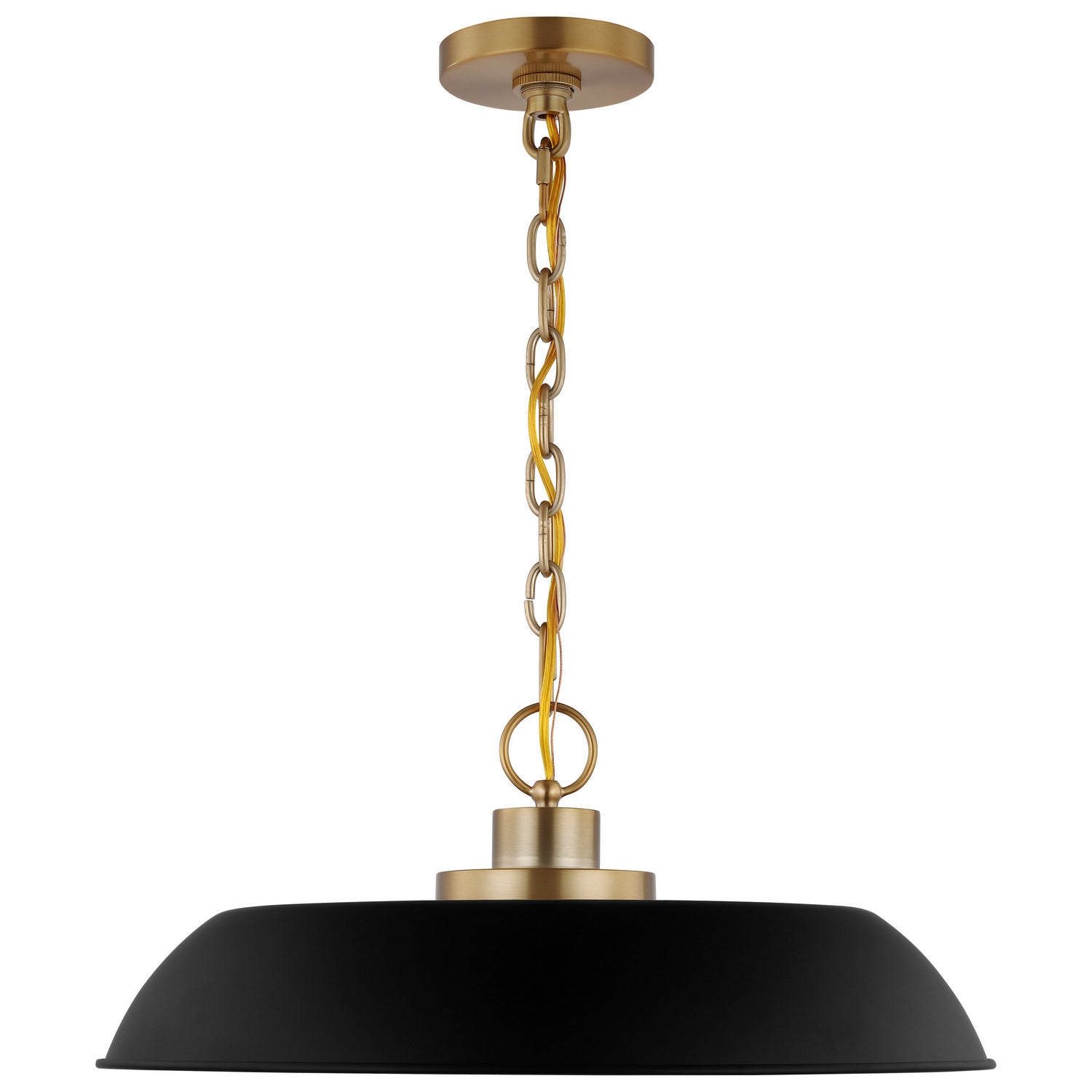 Nuvo Lighting - 60-7484 - One Light Pendant - Colony - Matte Black / Burnished Brass