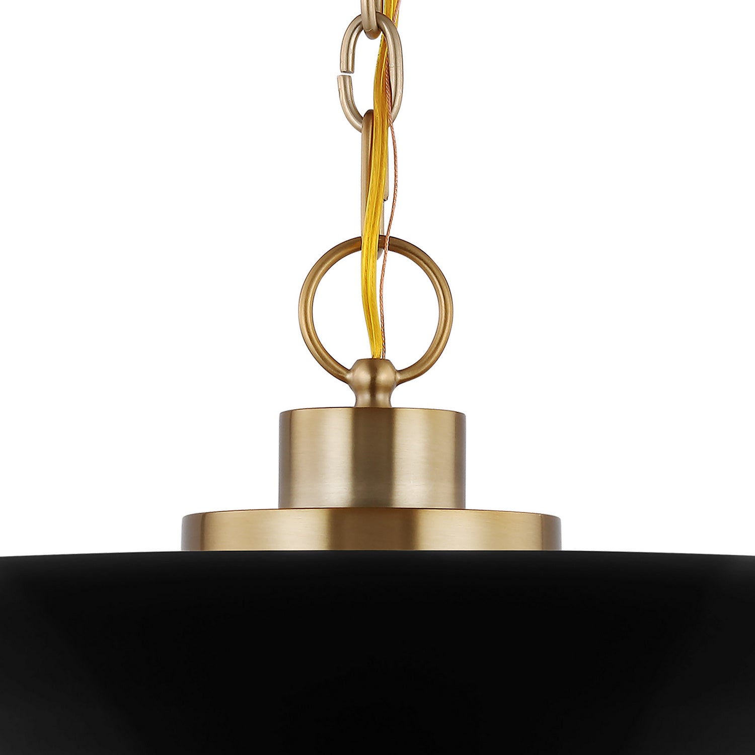 Nuvo Lighting - 60-7484 - One Light Pendant - Colony - Matte Black / Burnished Brass