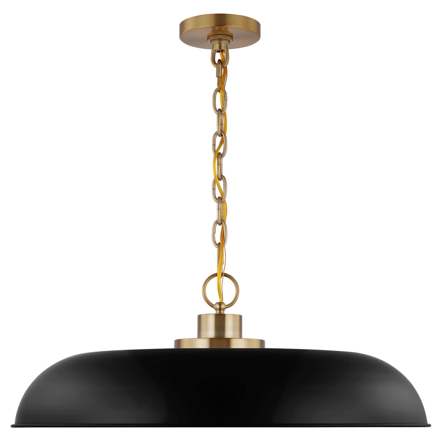 Nuvo Lighting - 60-7487 - One Light Pendant - Colony - Matte Black / Burnished Brass