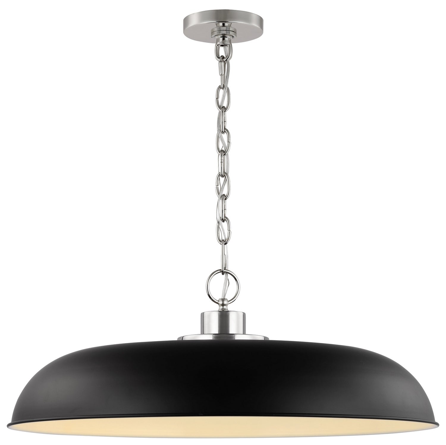 Nuvo Lighting - 60-7488 - One Light Pendant - Colony - Matte Black / Polished Nickel