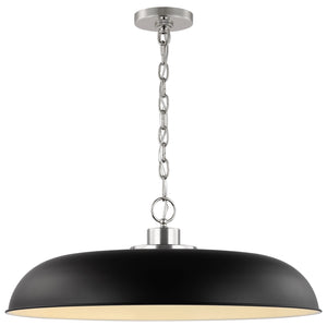 Nuvo Lighting - 60-7488 - One Light Pendant - Colony - Matte Black / Polished Nickel