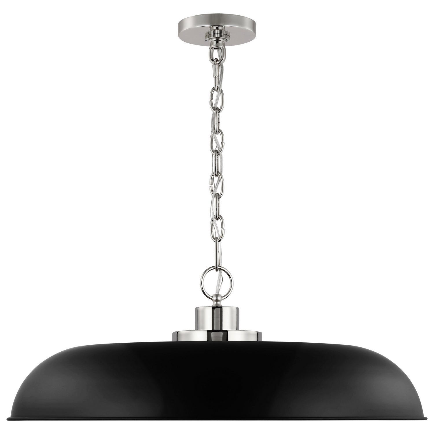 Nuvo Lighting - 60-7488 - One Light Pendant - Colony - Matte Black / Polished Nickel