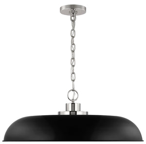 Nuvo Lighting - 60-7488 - One Light Pendant - Colony - Matte Black / Polished Nickel