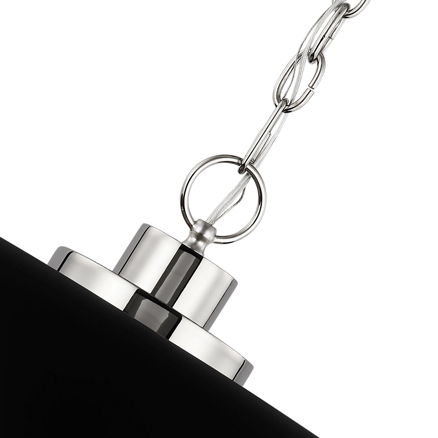 Nuvo Lighting - 60-7488 - One Light Pendant - Colony - Matte Black / Polished Nickel