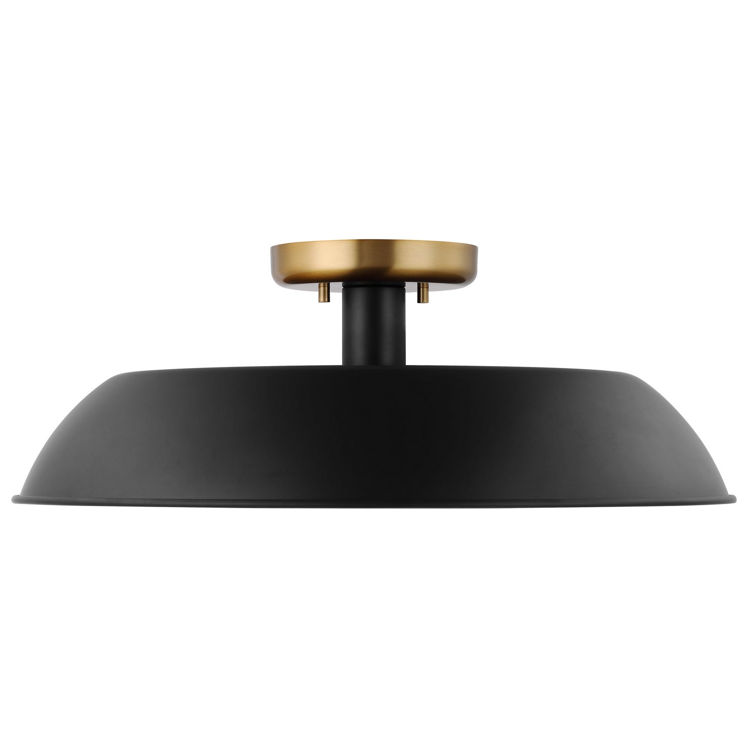 Nuvo Lighting - 60-7494 - One Light Flush Mount - Colony - Matte Black / Burnished Brass