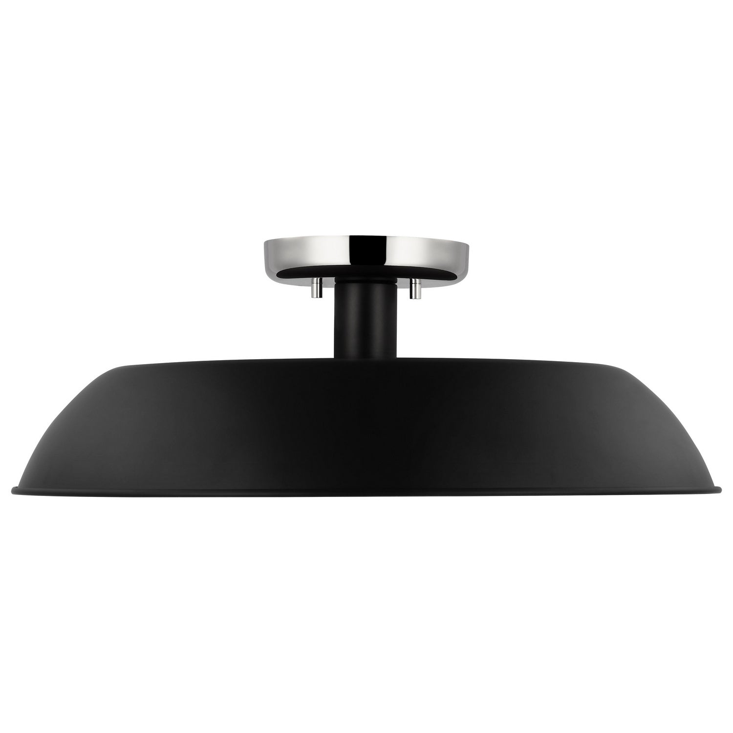Nuvo Lighting - 60-7495 - One Light Flush Mount - Colony - Matte Black / Polished Nickel