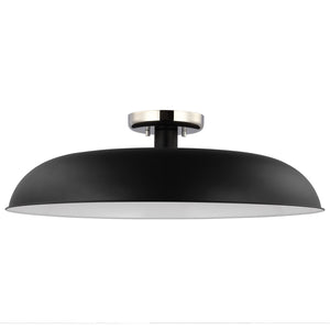 Nuvo Lighting - 60-7498 - One Light Flush Mount - Colony - Matte Black / Polished Nickel