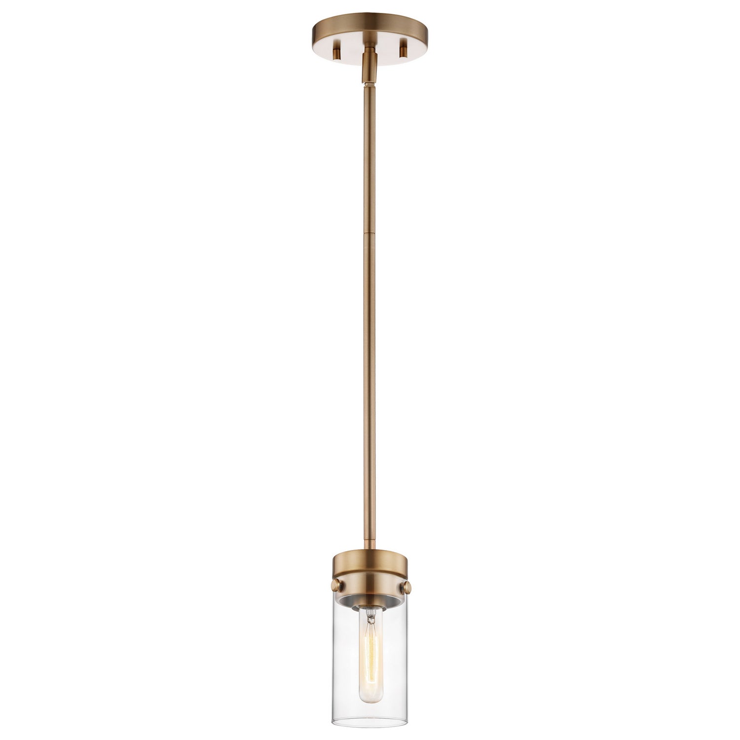 Nuvo Lighting - 60-7529 - One Light Mini Pendant - Intersection - Burnished Brass