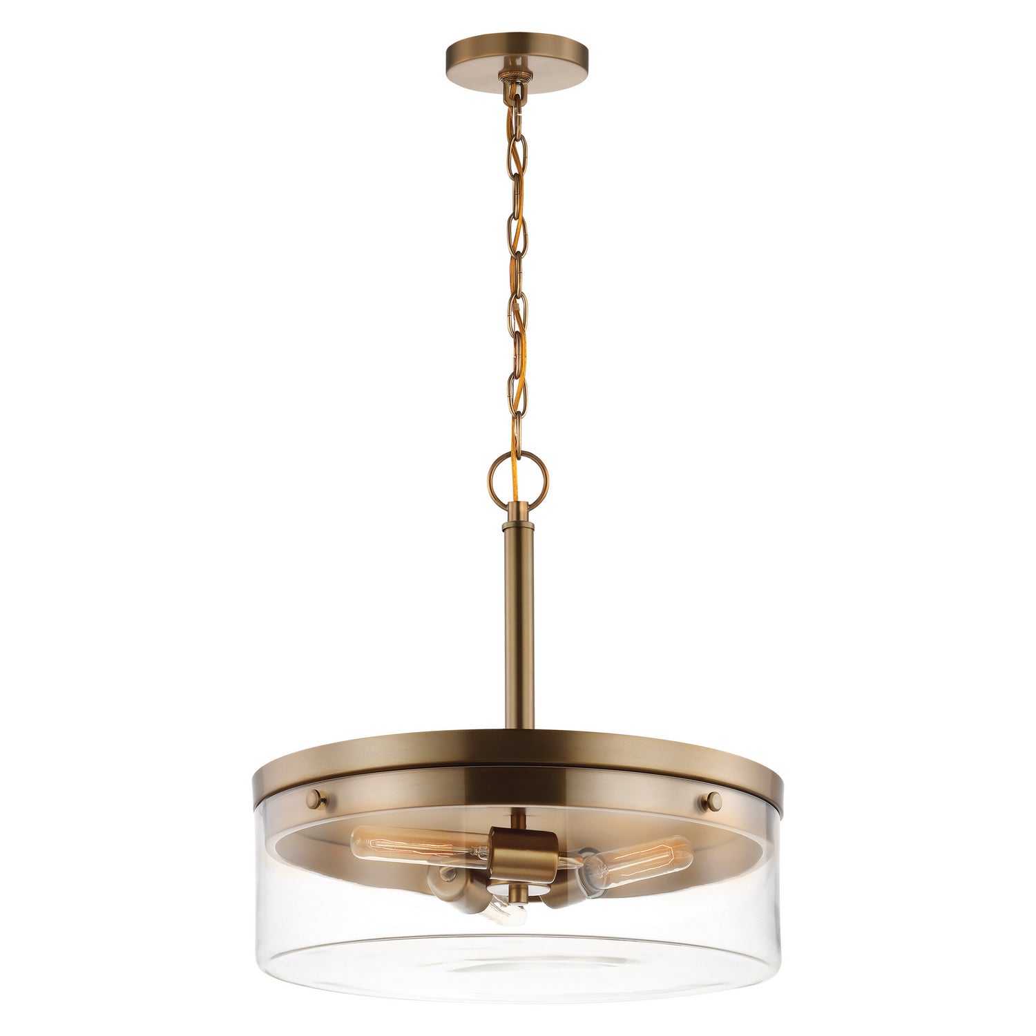 Nuvo Lighting - 60-7530 - Three Light Pendant - Intersection - Burnished Brass