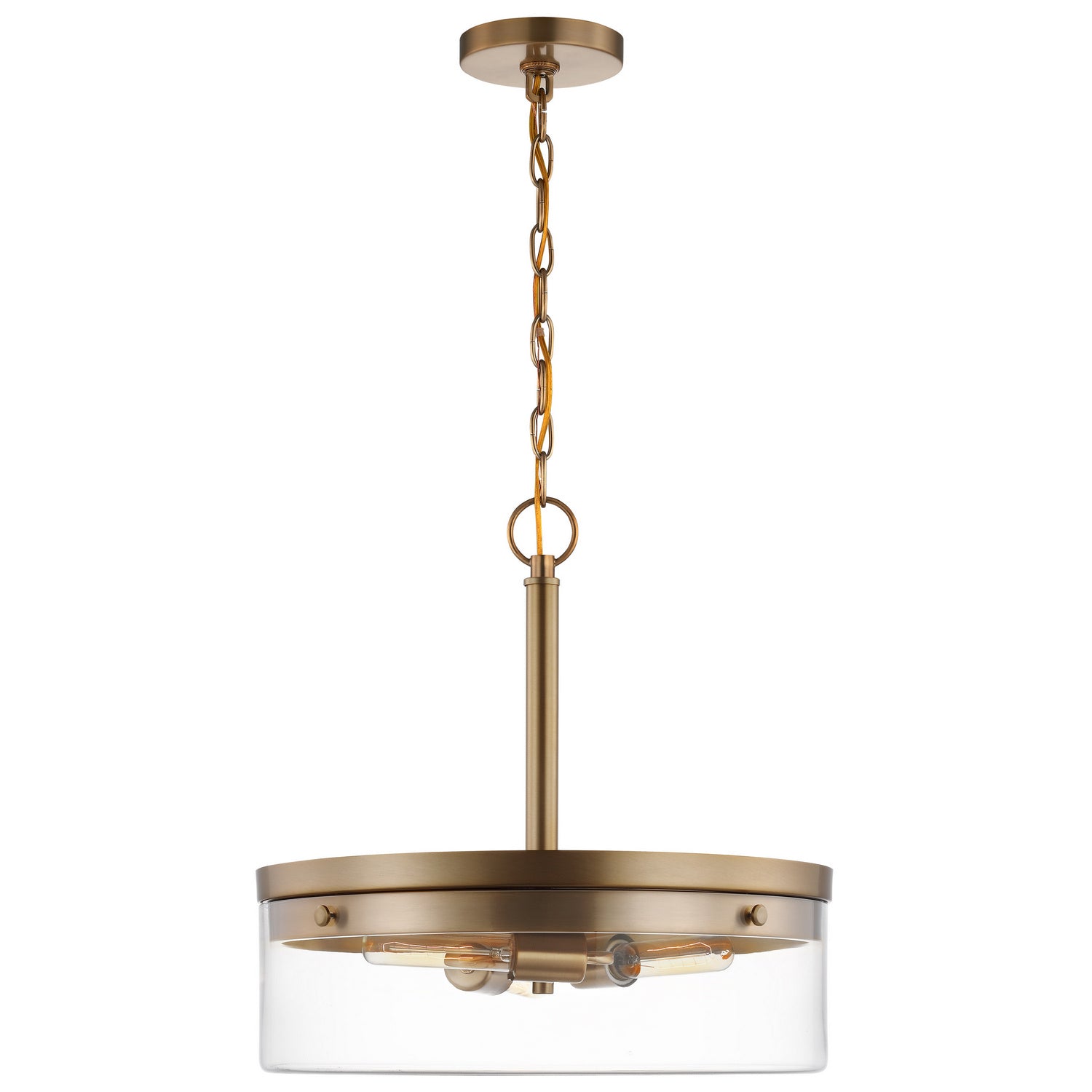 Nuvo Lighting - 60-7530 - Three Light Pendant - Intersection - Burnished Brass