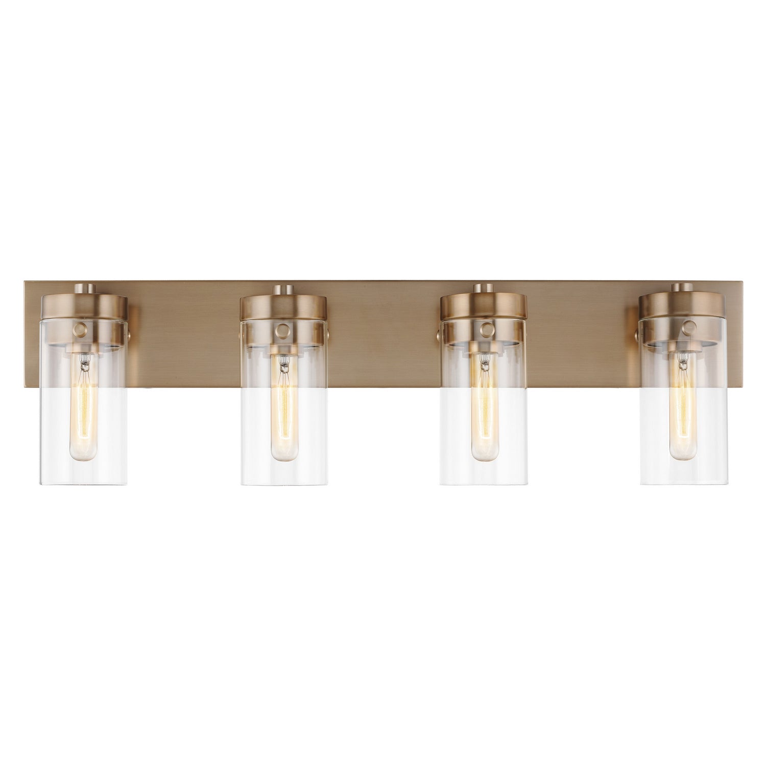 Nuvo Lighting - 60-7534 - Four Light Vanity - Intersection - Burnished Brass