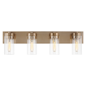 Nuvo Lighting - 60-7534 - Four Light Vanity - Intersection - Burnished Brass