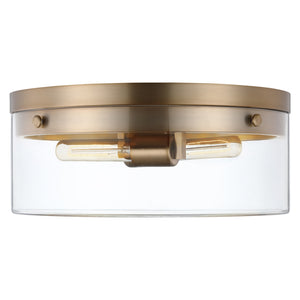 Nuvo Lighting - 60-7536 - Two Light Flush Mount - Intersection - Burnished Brass