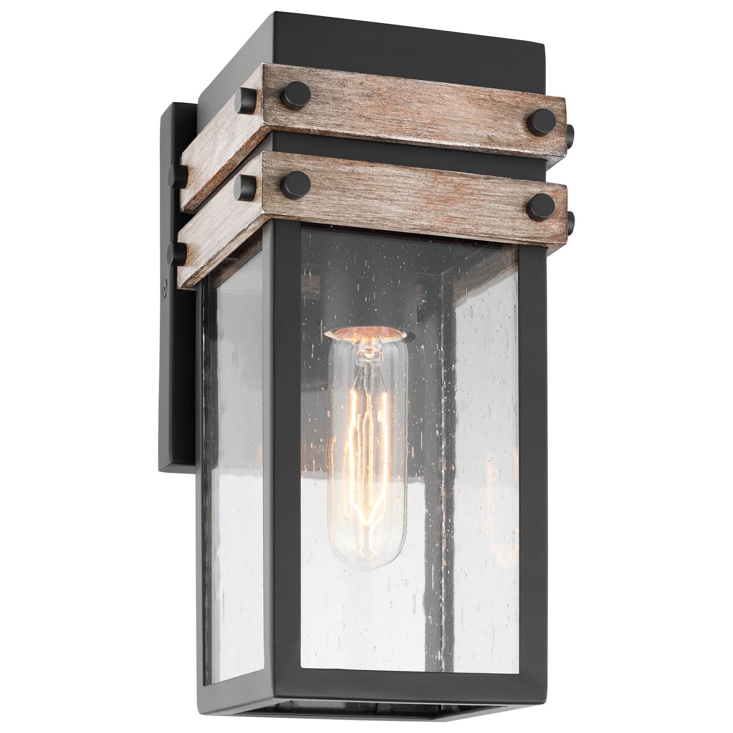 Nuvo Lighting - 60-7540 - One Light Wall Lantern - Homestead - Black / Wood