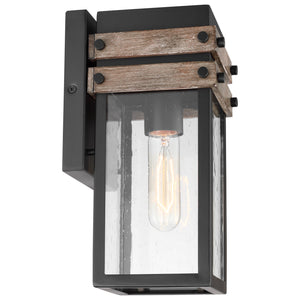 Nuvo Lighting - 60-7540 - One Light Wall Lantern - Homestead - Black / Wood