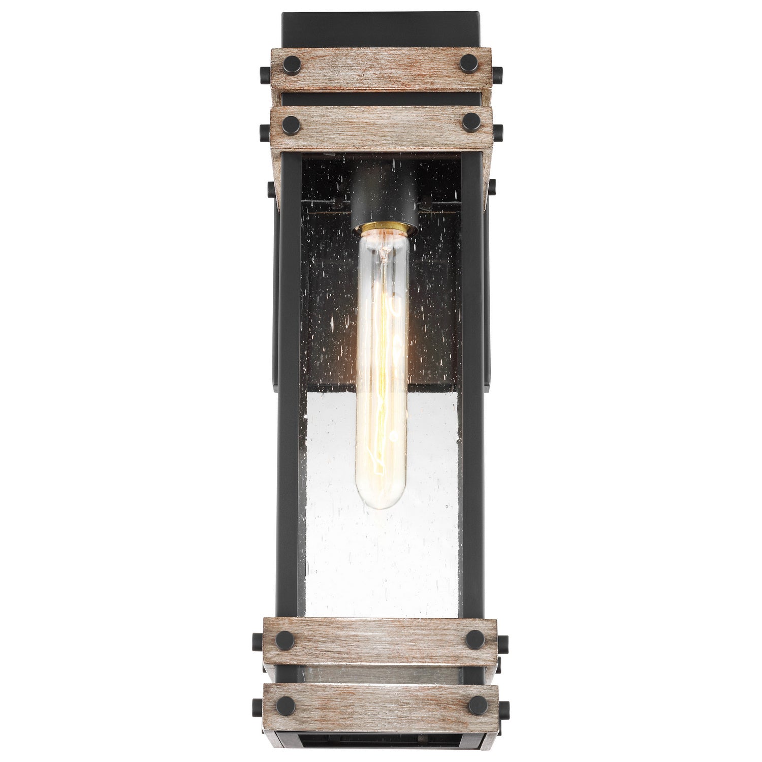 Nuvo Lighting - 60-7541 - One Light Wall Lantern - Homestead - Black / Wood