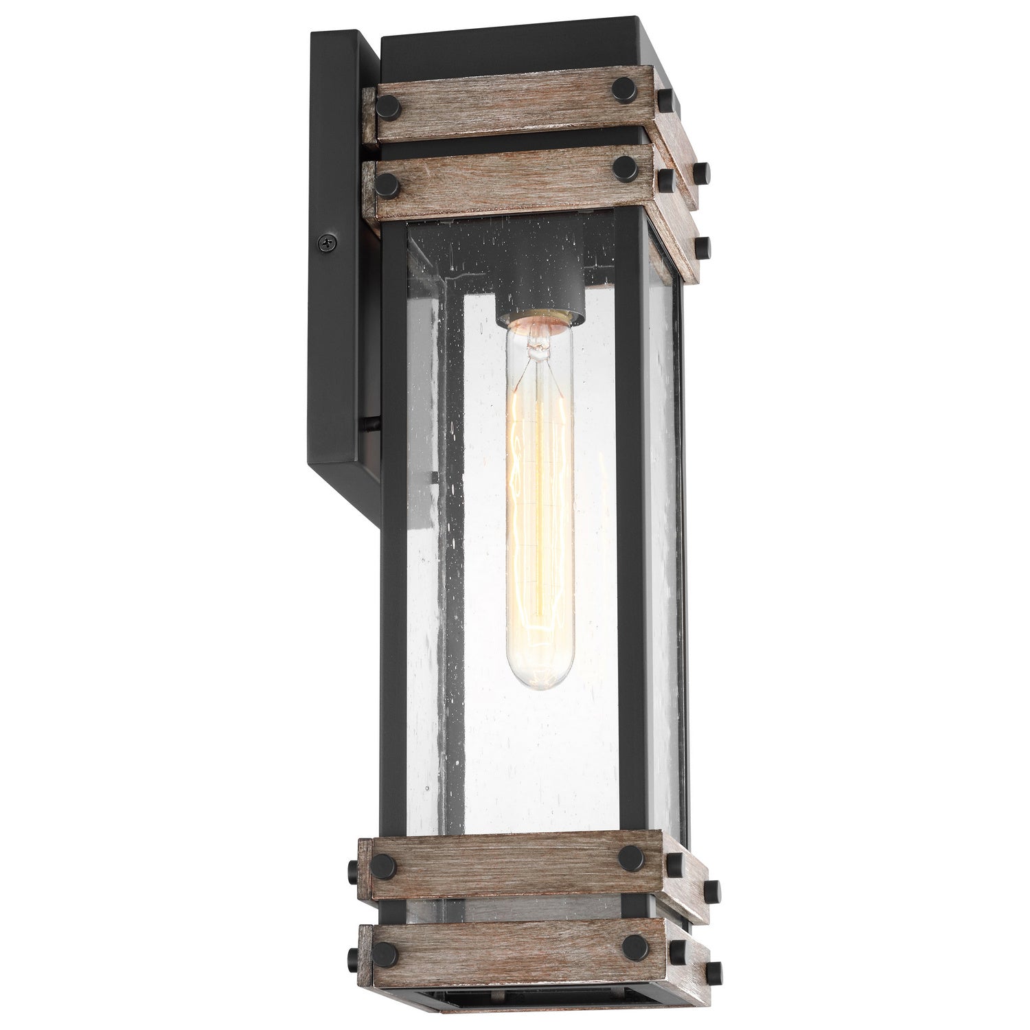 Nuvo Lighting - 60-7541 - One Light Wall Lantern - Homestead - Black / Wood