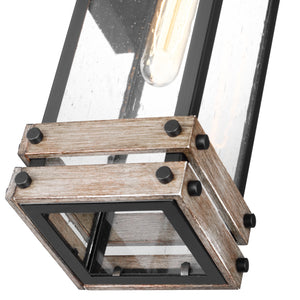 Nuvo Lighting - 60-7541 - One Light Wall Lantern - Homestead - Black / Wood