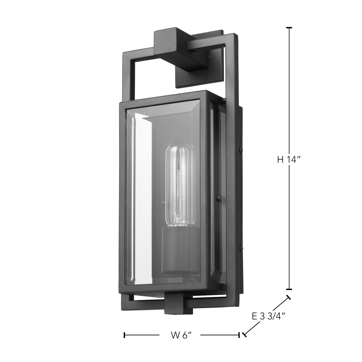 Nuvo Lighting - 60-7543 - One Light Wall Lantern - Exhibit - Matte Black