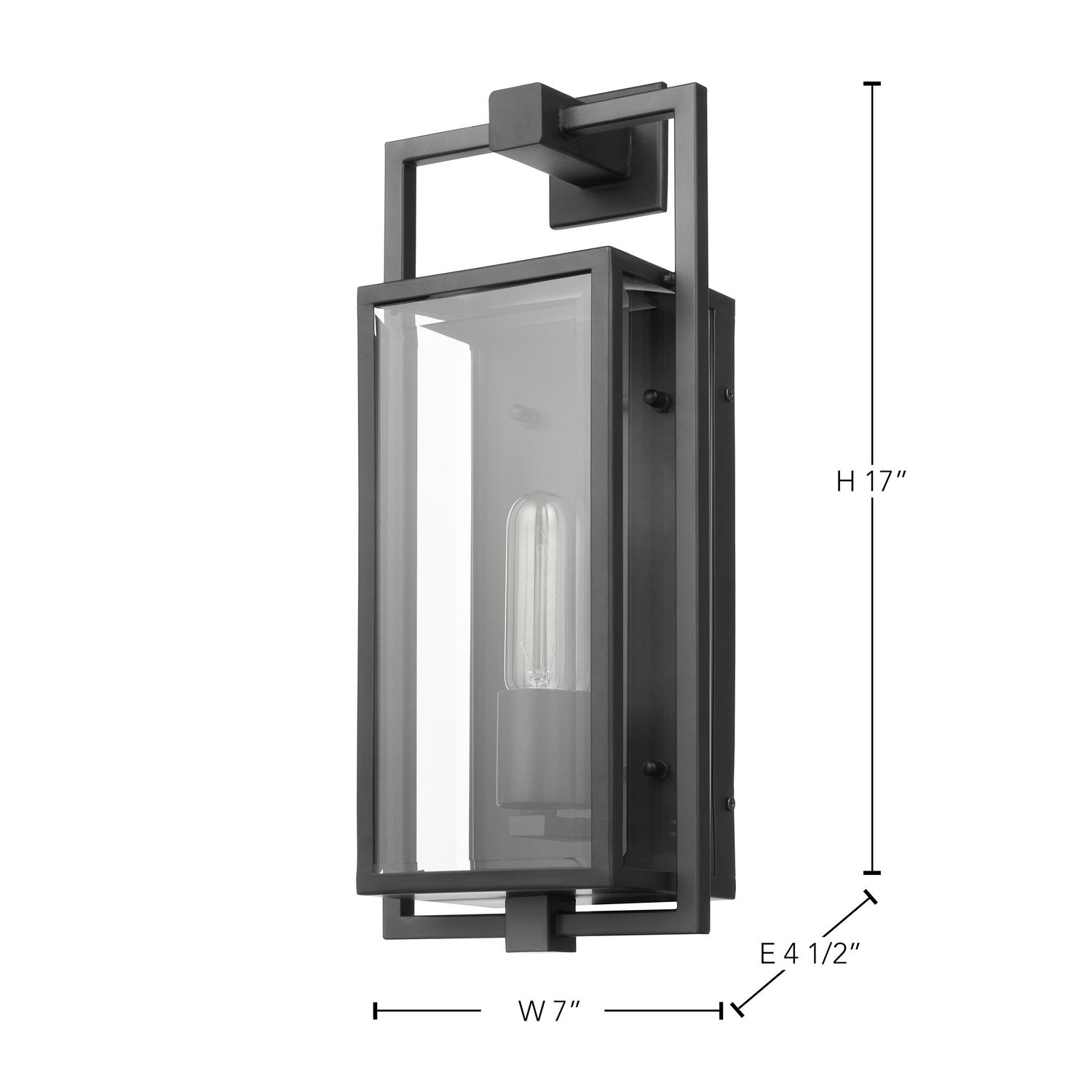 Nuvo Lighting - 60-7544 - One Light Wall Lantern - Exhibit - Matte Black