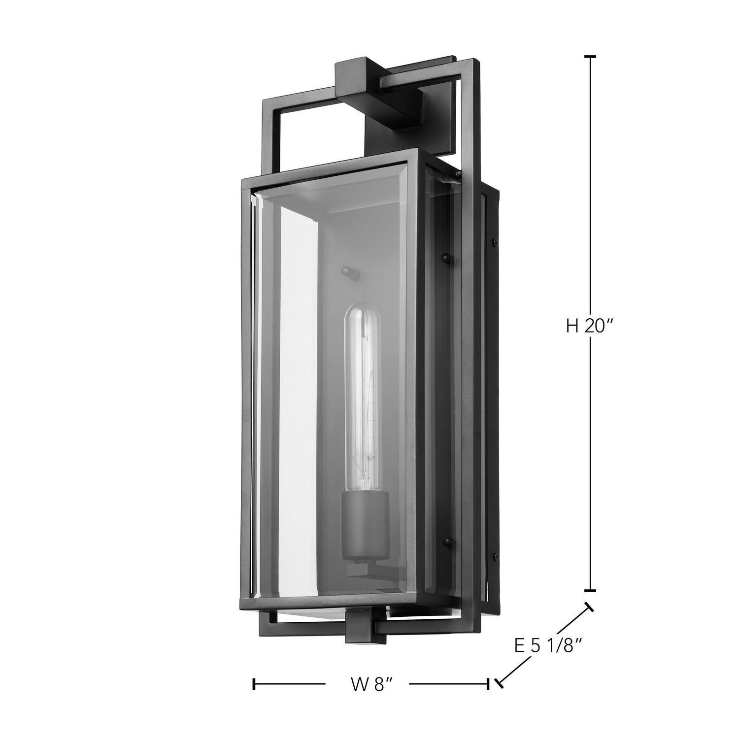 Nuvo Lighting - 60-7545 - One Light Wall Lantern - Exhibit - Matte Black