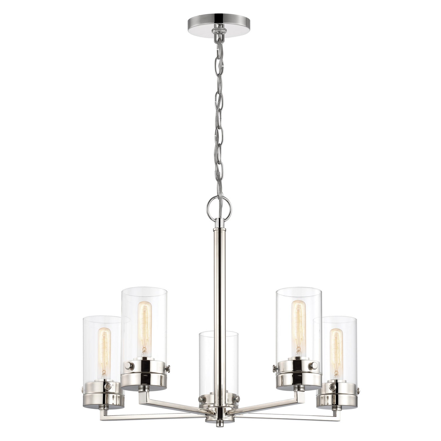 Nuvo Lighting - 60-7635 - Five Light Chandelier - Intersection - Polished Nickel