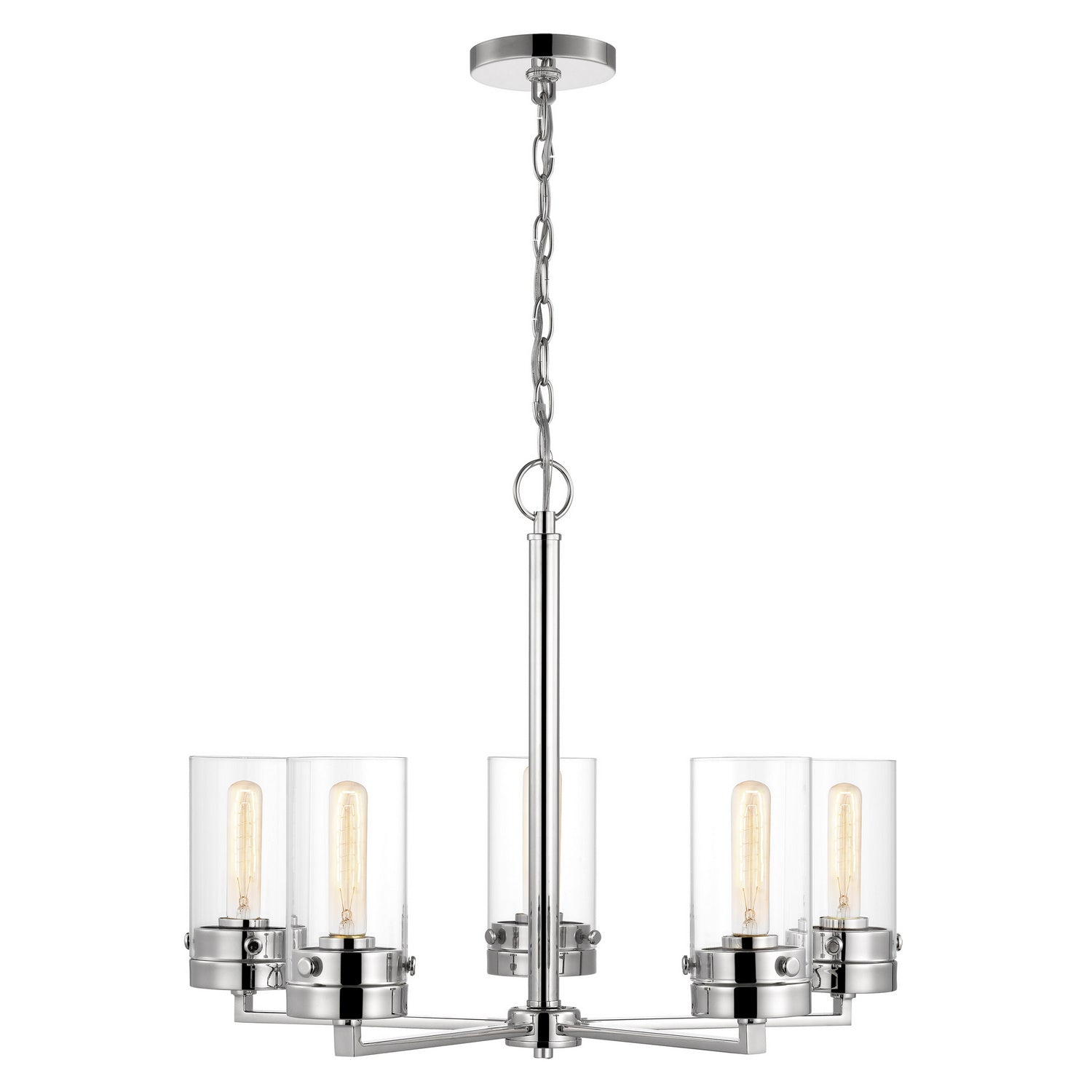 Nuvo Lighting - 60-7635 - Five Light Chandelier - Intersection - Polished Nickel