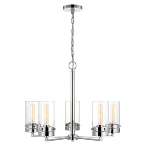 Nuvo Lighting - 60-7635 - Five Light Chandelier - Intersection - Polished Nickel