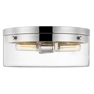 Nuvo Lighting - 60-7636 - Two Light Flush Mount - Intersection - Polished Nickel
