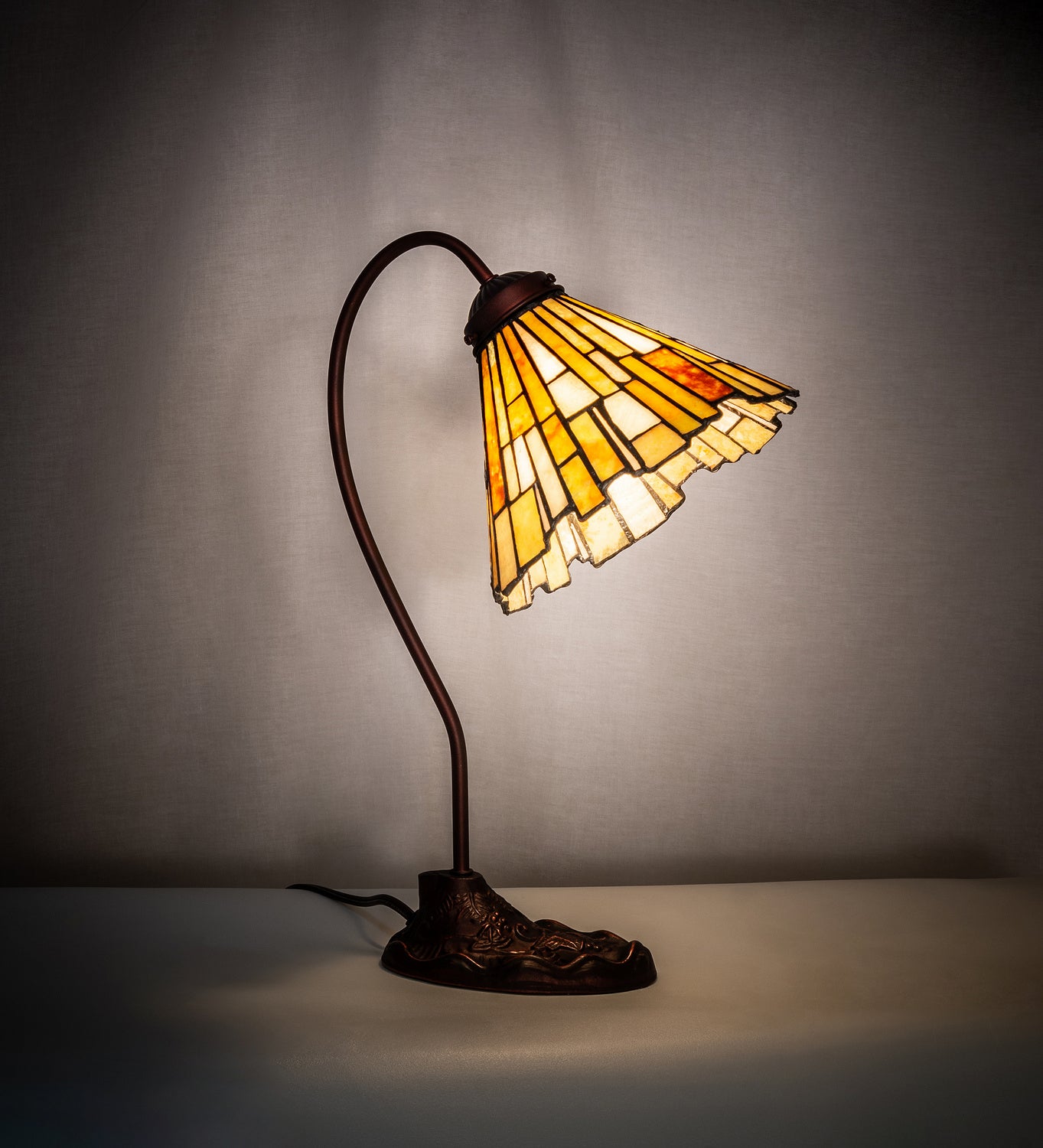 Meyda Tiffany - 247781 - One Light Desk Lamp - Delta - Mahogany Bronze