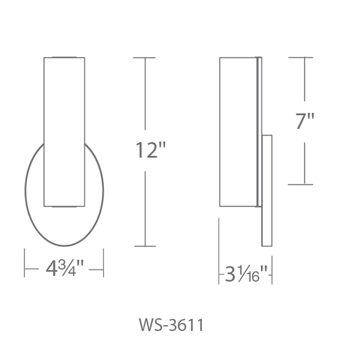 Modern Forms - WS-3611-27-BN - LED Wall & Bath Light - Loft - Brushed Nickel