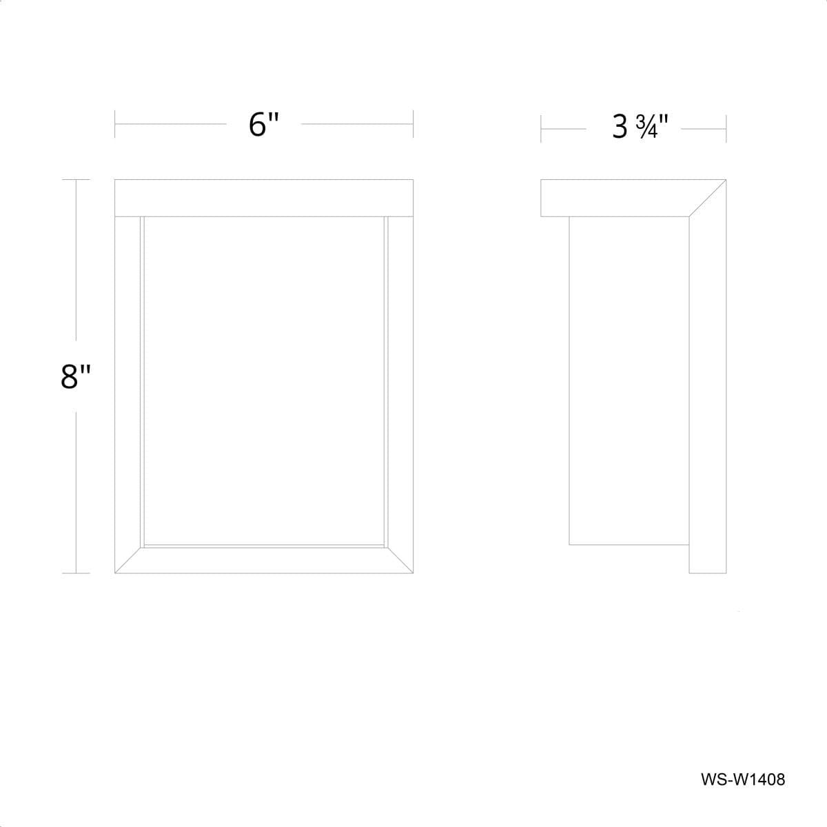 Modern Forms - WS-W1408-27-BK - LED Outdoor Wall Sconce - Ledge - Black