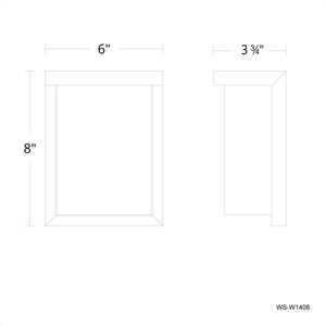 Modern Forms - WS-W1408-27-BK - LED Outdoor Wall Sconce - Ledge - Black