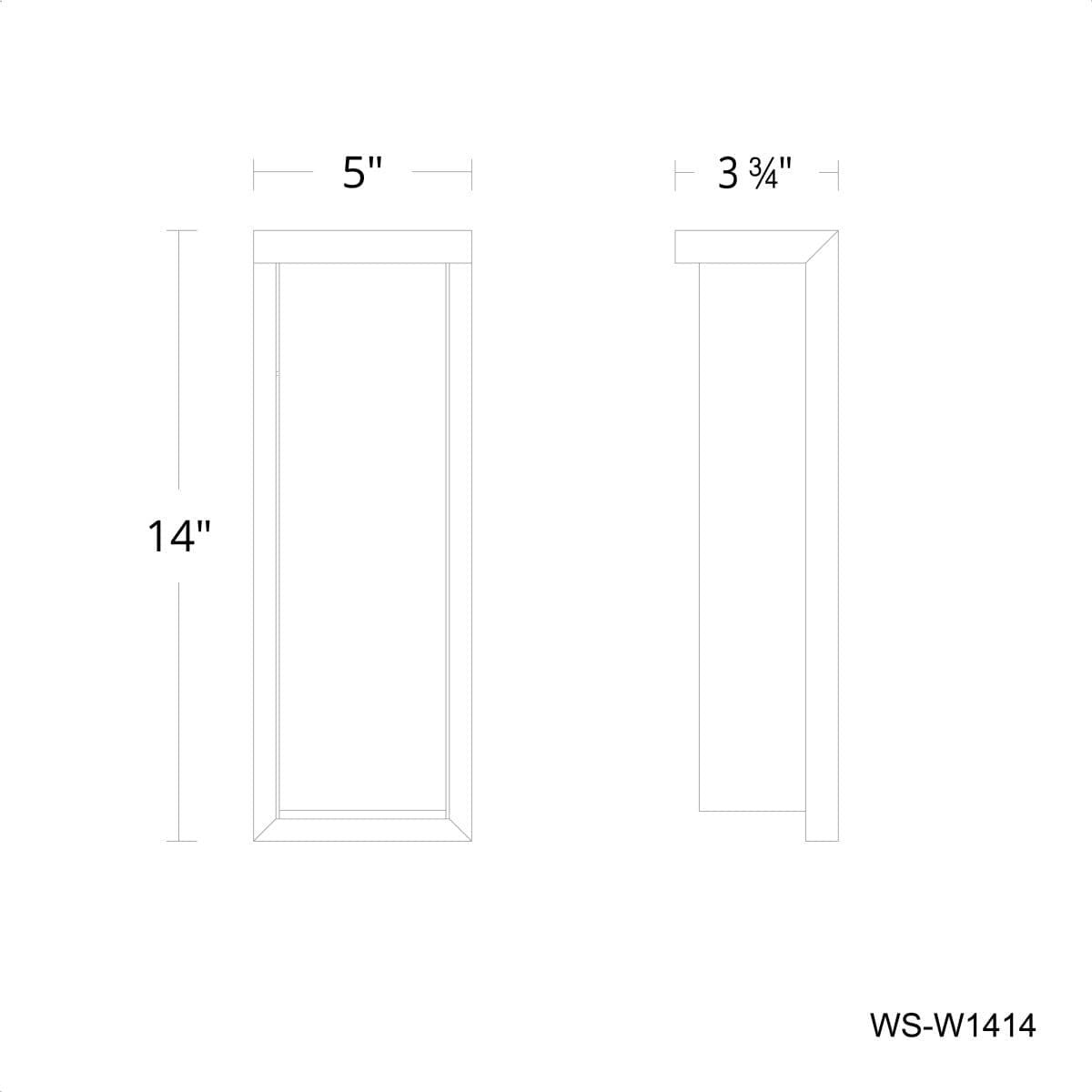 Modern Forms - WS-W1414-27-BK - LED Outdoor Wall Sconce - Ledge - Black