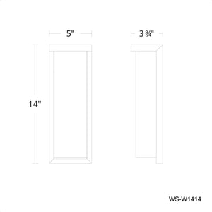 Modern Forms - WS-W1414-27-BZ - LED Outdoor Wall Sconce - Ledge - Bronze