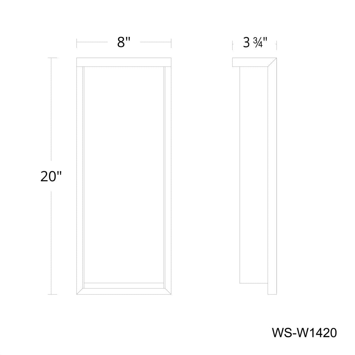 Modern Forms - WS-W1420-35-AL - LED Outdoor Wall Sconce - Ledge - Brushed Aluminum