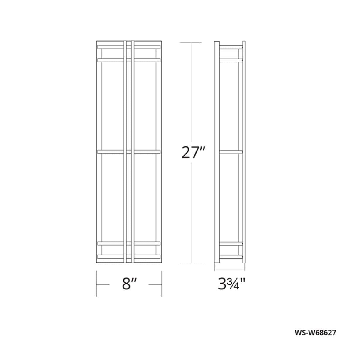 Modern Forms - WS-W68627-27-SS - LED Outdoor Wall Sconce - Skyscraper - Stainless Steel