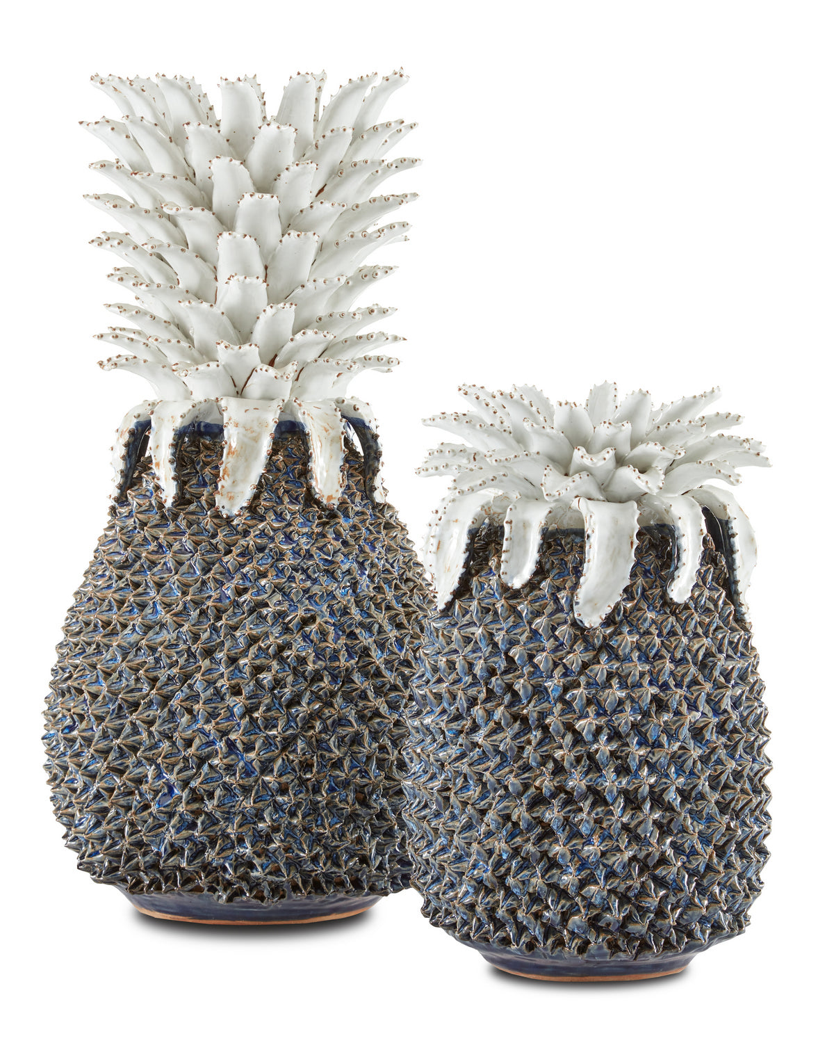 Currey and Company - 1200-0480 - Pineapple - Waikiki - Blue/White