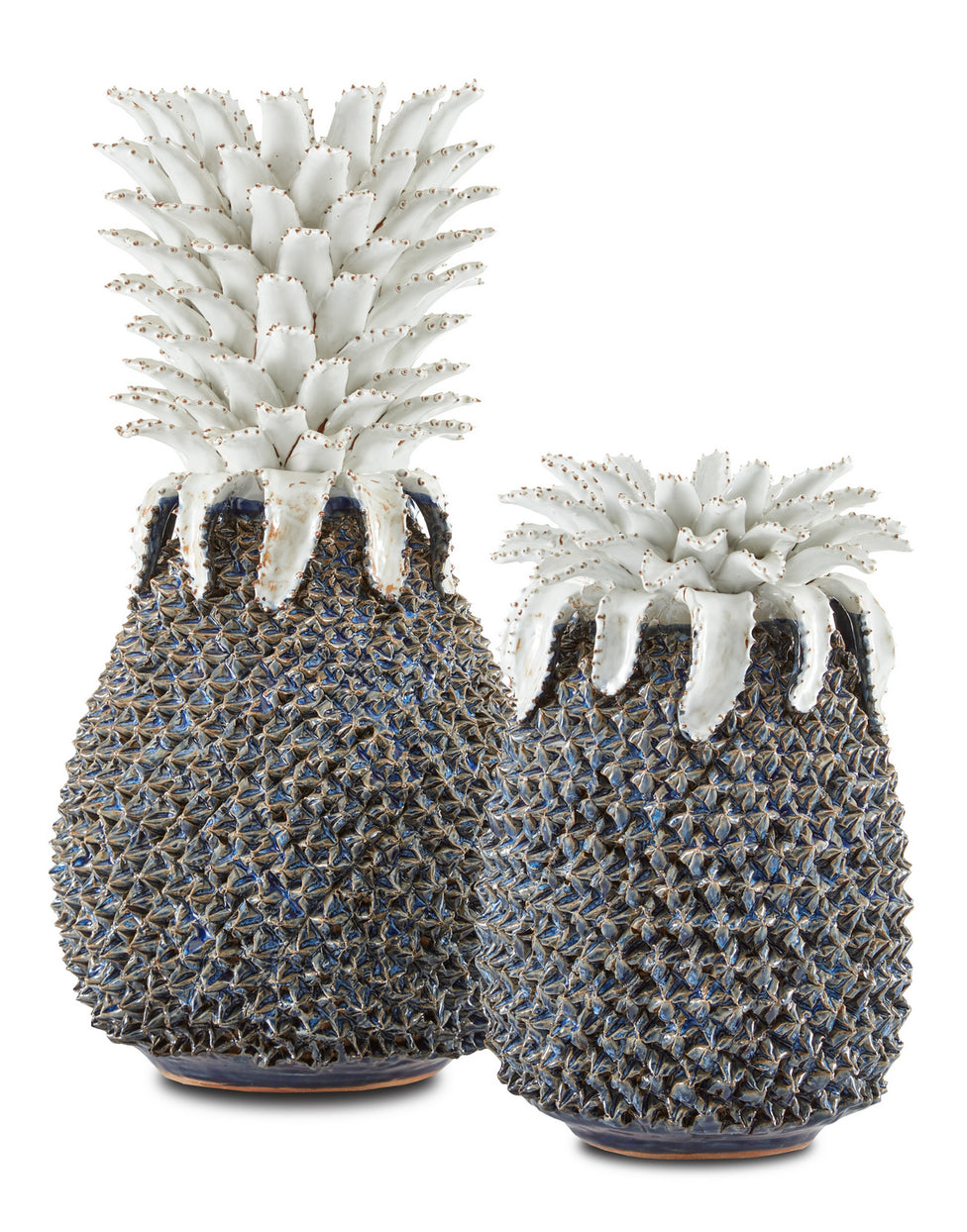 Currey and Company - 1200-0481 - Pineapple - Waikiki - Blue/White