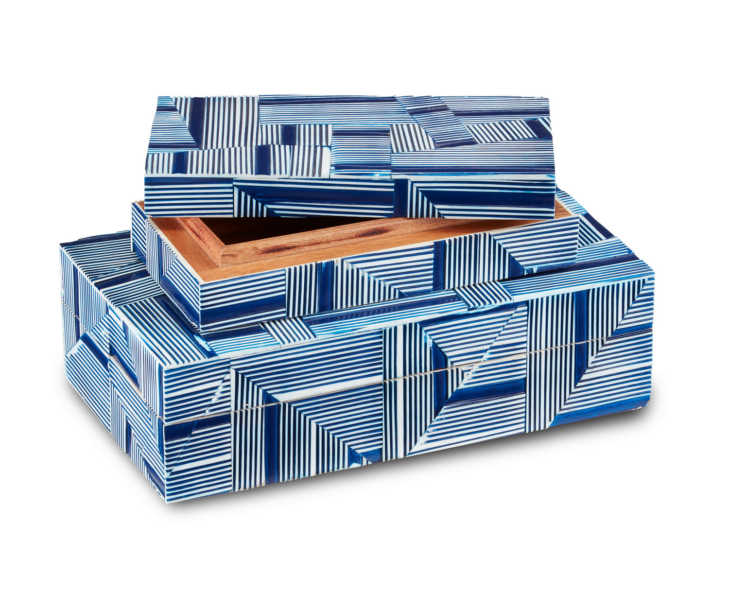 Currey and Company - 1200-0512 - Box - Cade - Blue/White