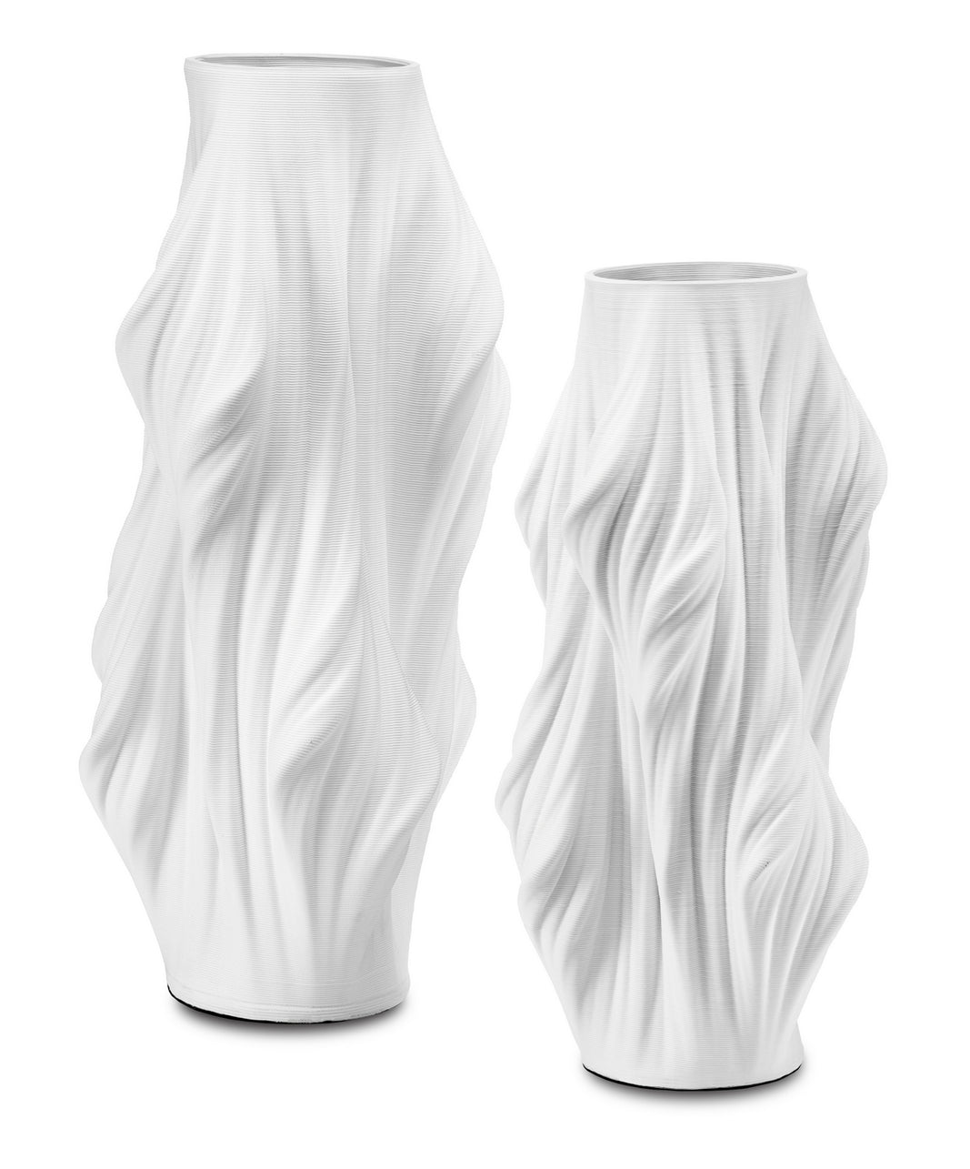 Currey and Company - 1200-0519 - Vase - Yin - White