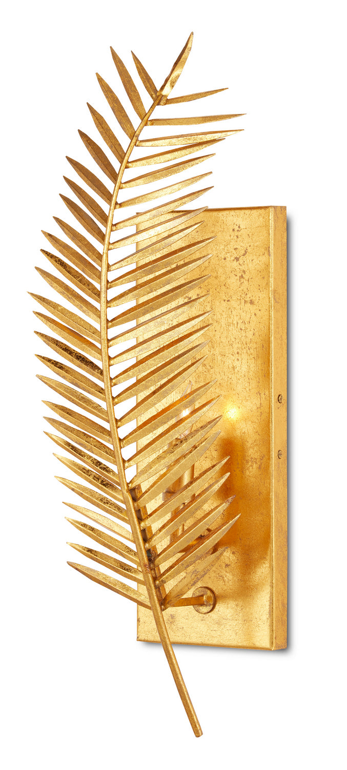 Currey and Company - 5000-0196 - One Light Wall Sconce - Janaki - Gold Leaf