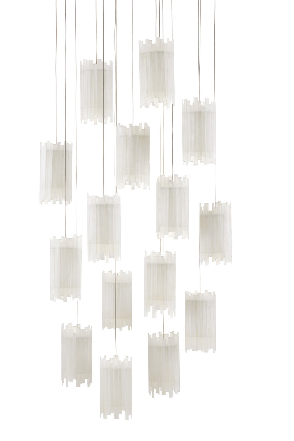 Currey and Company - 9000-0884 - 15 Light Pendant - Escenia - Frosted White