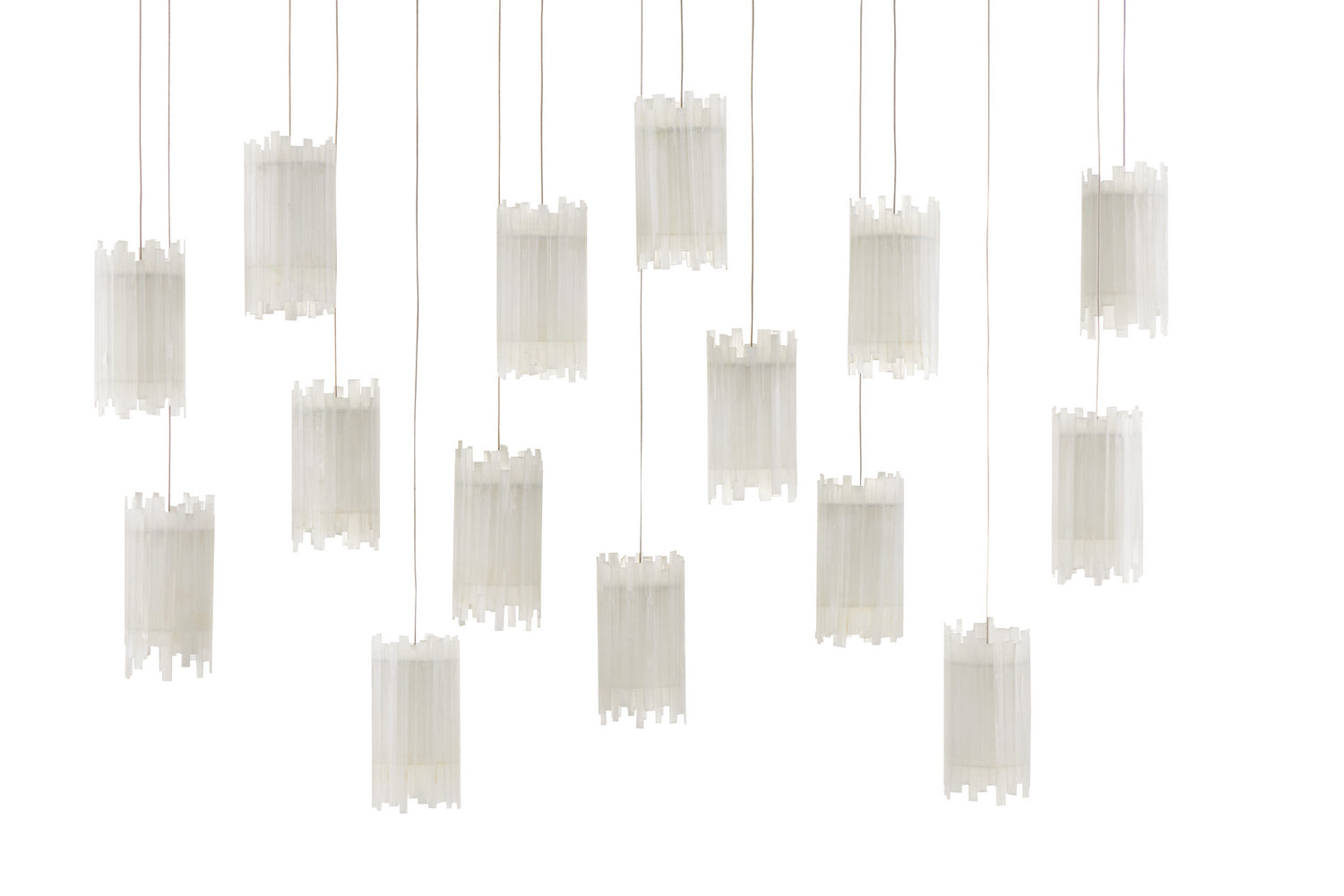 Currey and Company - 9000-0885 - 15 Light Pendant - Escenia - Frosted White