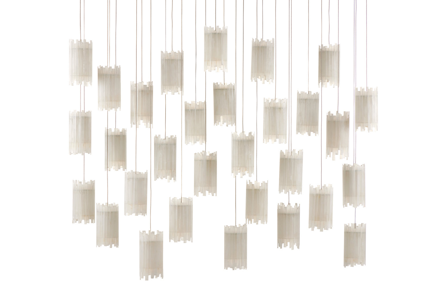 Currey and Company - 9000-0886 - 30 Light Pendant - Escenia - Frosted White