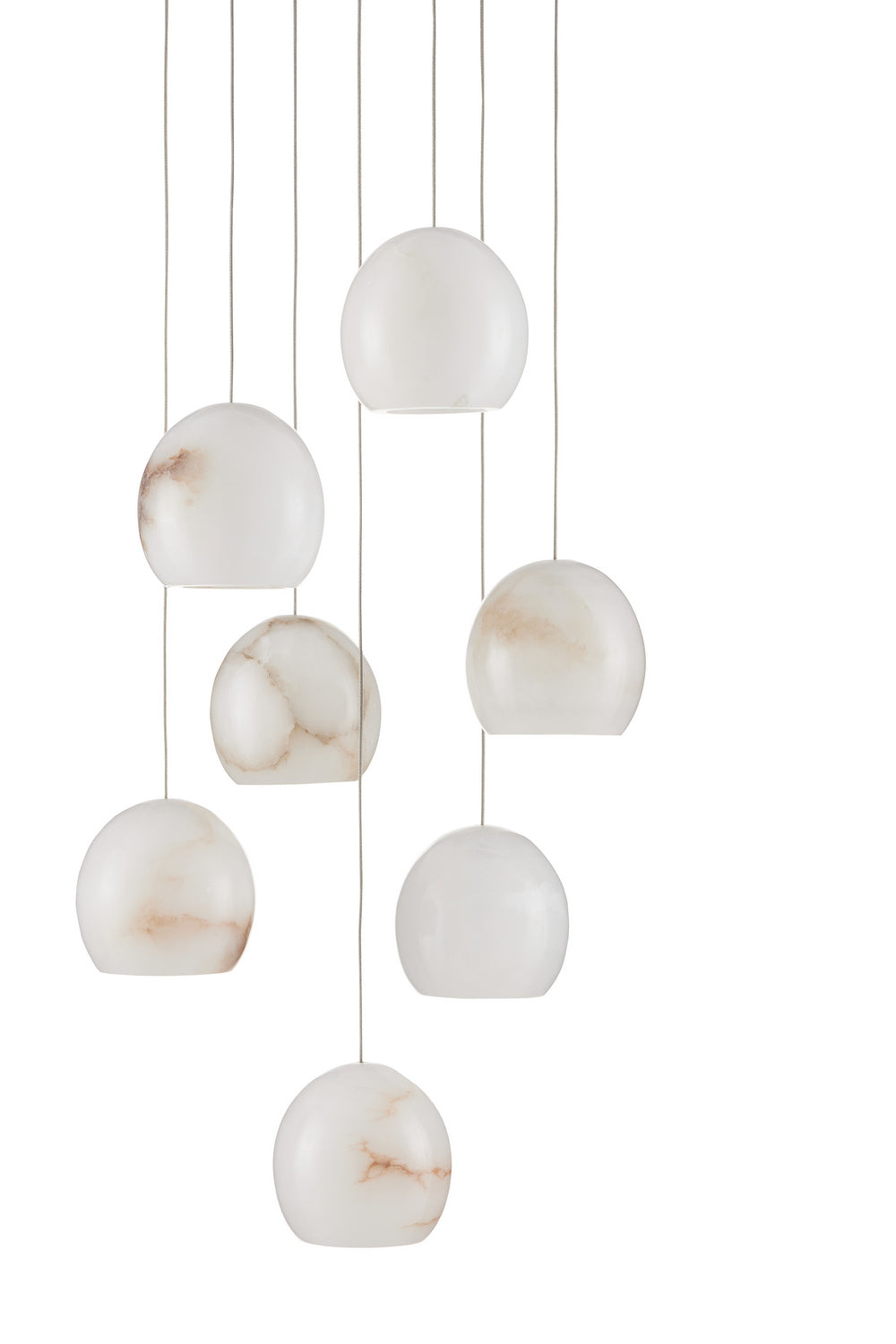 Currey and Company - 9000-0897 - Seven Light Pendant - Lazio - White