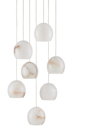 Currey and Company - 9000-0897 - Seven Light Pendant - Lazio - White