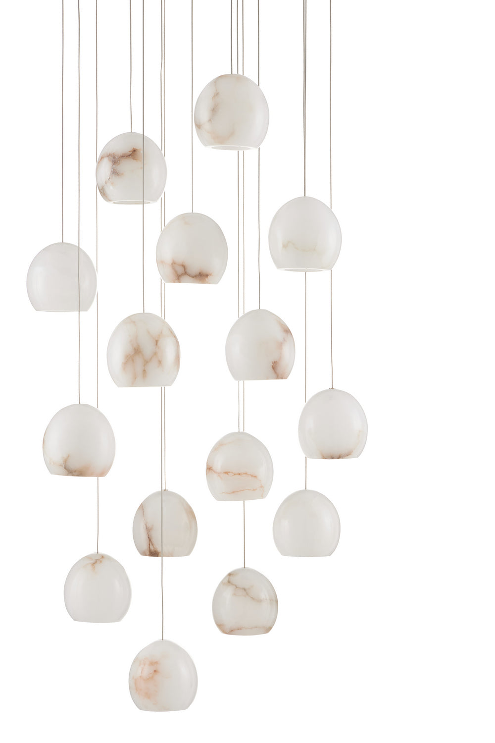 Currey and Company - 9000-0898 - 15 Light Pendant - Lazio - White