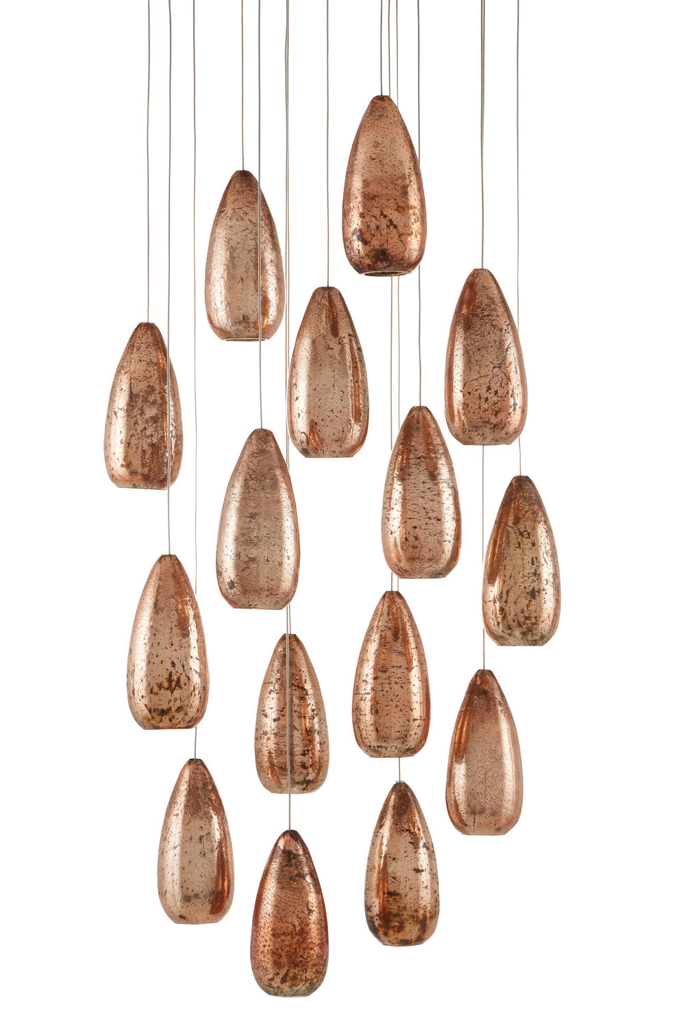 Currey and Company - 9000-0905 - 15 Light Pendant - Rame - Copper